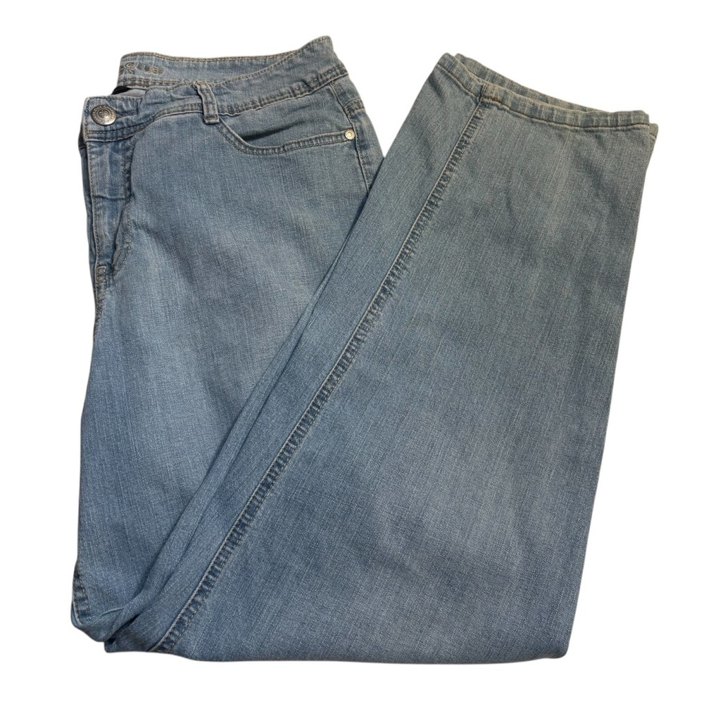 Charter Club Jeans Sz 12 Short Straight Leg Blue Denim 100% Cotton Relaxed Fit